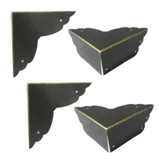 4Pcs Black Metal Corner Protector,2.76''x2.76'' Box Corner Protectors,Decorat...