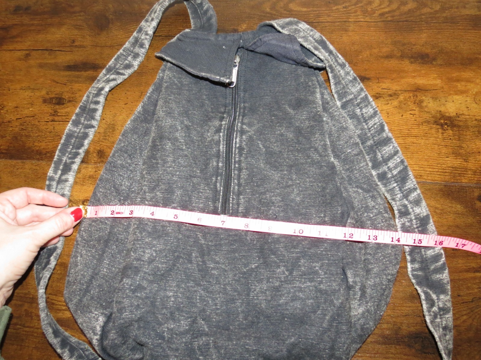 Hippie Rucksack Backpack Patchwork Black Denim Fa… - image 2