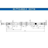 ATE 83.7713-0523.3 Bremsschlauch FüR Mercedes Benz E Klasse CLS W213 S213 C238