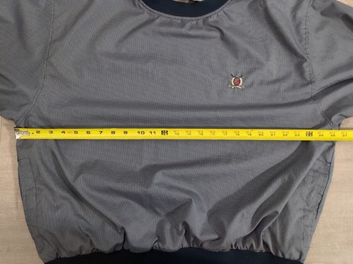 Tommy Hilfiger Golf Vintage XL 90s Y2K Navy Blau Windbreaker Pullover Logo Crest - Bild 11 von 17