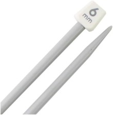 2 X 6mm Straight Plastic Knitting Needles 35cm Long 6mm Knitting Needle