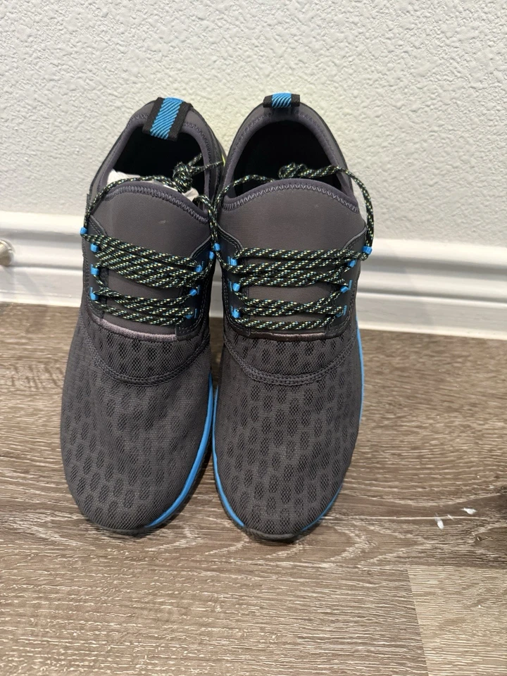 Gray Infinity Sneakers Size 10 With Blue And Green Details / Shoes For Nurses - Image 2 of 4