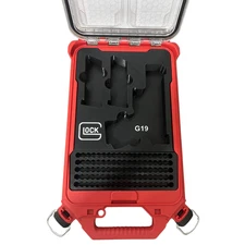 Glock 19 Insert for Milwaukee Packout – Holds 2 Mags + 95 Rounds