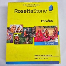Rosetta Stone Spanish Latin America Levels 1 2 3 4 5 Totale PC Mac Box Set