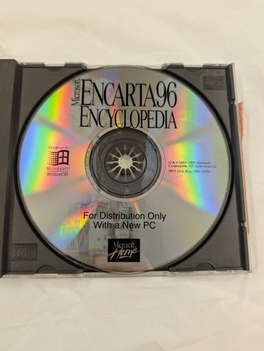Microsoft Encarta 96 Encyclopedia CD-Rom for Windows 95 Vintage NEW SEALED - Picture 7 of 8