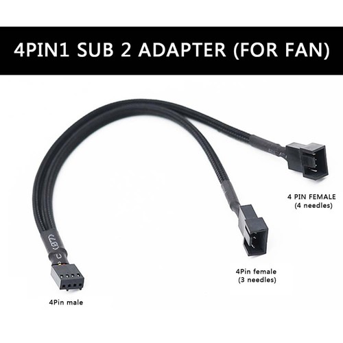 4-Pin PWM Fan Splitter Hub Cable for Motherboard and CPU PC Case Fan9235 - Afbeelding 6 van 8