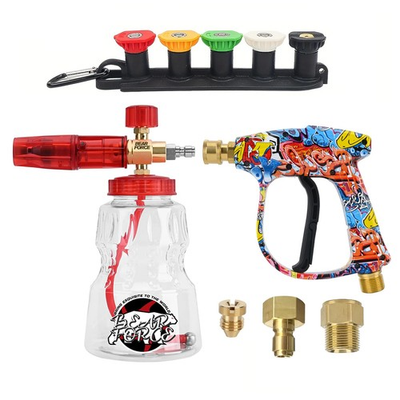 #ad Replacement Short Pressure Washer Gun with M22 Inlet 14mm amp; Brass Foam Cannon... $65.14