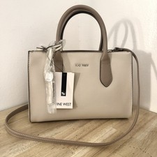 Nine West Handbag Allyce in Cement/Multi Removable Crossbody Purse Faux Leather