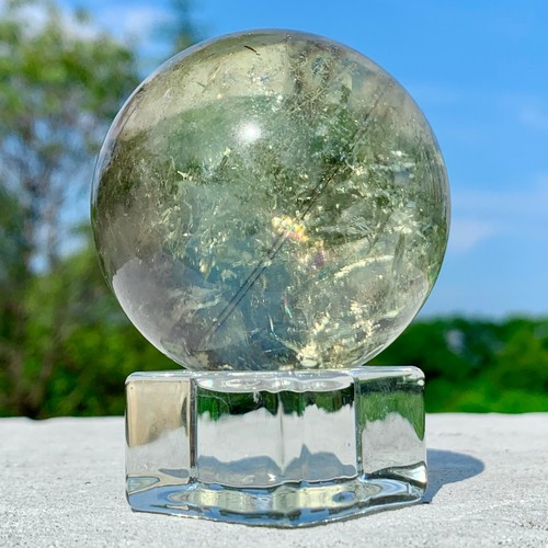 237G AAA grado naturale arcobaleno sfera citrino cristallo quarzo chakra guarigione - Foto 24 di 24