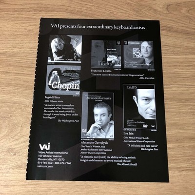 GRAM09 MAGAZINANZEIGE 11X8 INGRID FLITER & FRANCESCO LIBETTA AUF VAI
