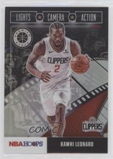 2019 Panini NBA Hoops Premium Stock Lights Camera Action Holo Kawhi Leonard n3t