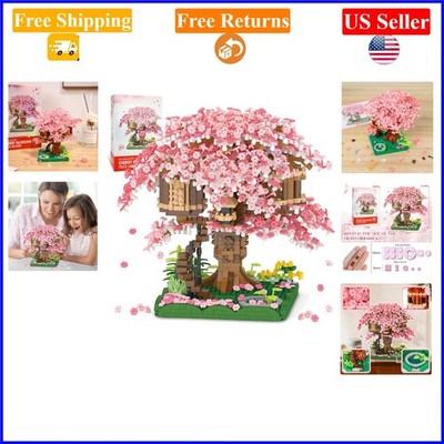 2028P Cherry Blossom Bonsai Tree Mini Micro Building Set for Adults