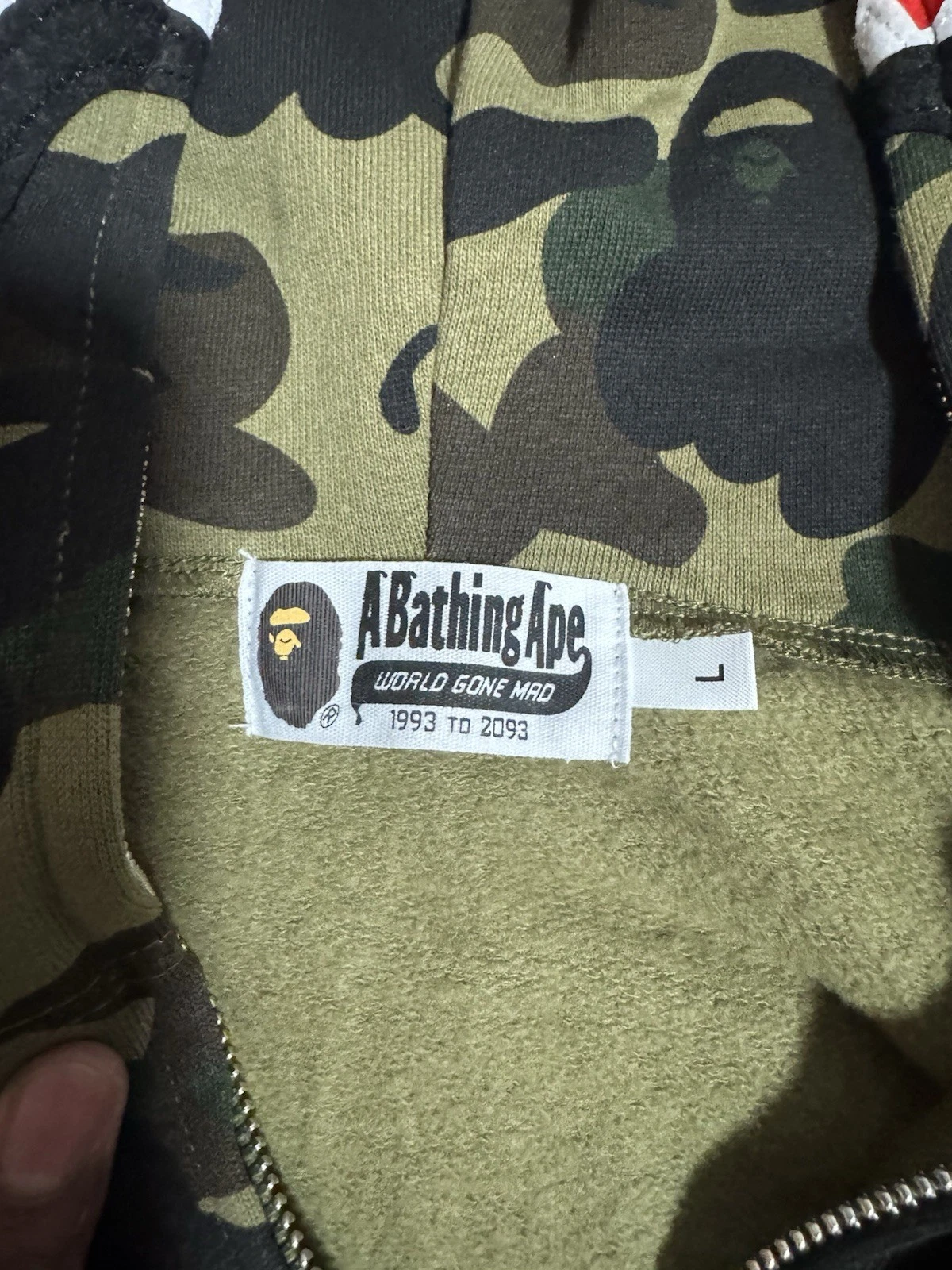 A BATHING APE (BAPE) Felpa con cappuccio Bape taglia L
