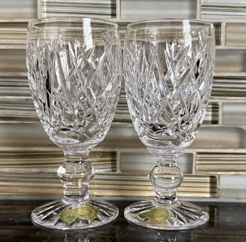 Lot Of (2) Vintage Waterford Crystal DONEGAL Sherry Glasses, Gothic Marking