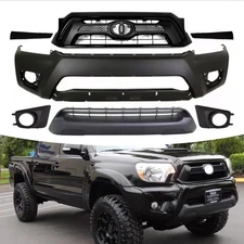 Front Bumper Cover Fascia & Grille Assembly Kit For 2012-2015 Toyota Tacoma