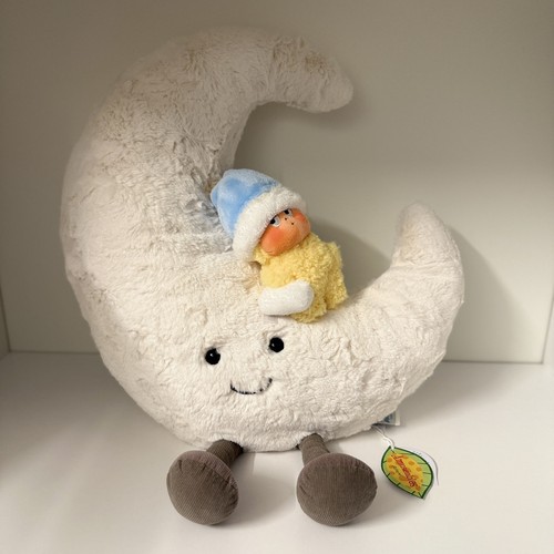 Jellycat HUGE (15.4 in) Amuseable Moon BNWT Soft Plush Toy Sun Stars Earth