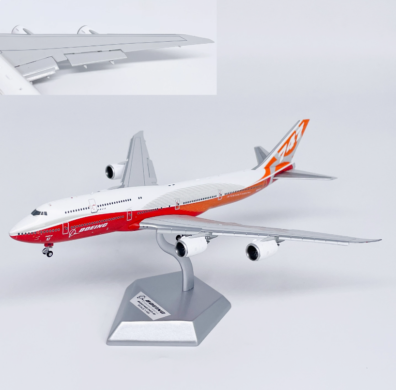 1:400 HX Models BOEING 747-8 Flap Down Passenger Airplane