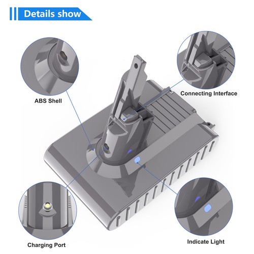 9500mAh Battery For Dyson V7 Replacement SV11 Motorhead V7 Animal V7 Trigger - Picture 13 of 13