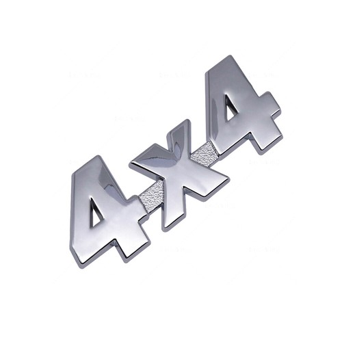 Silver 4X4 Logo Emblem Badge Car SUV Off Road Rear Trunk Bumper Sticker Metal - Picture 8 of 8