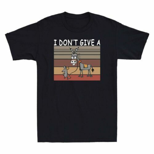 I Don't Give A Rats Ass Funny Mouse Walking Donkey Vintage Gift Men's T-Shirt