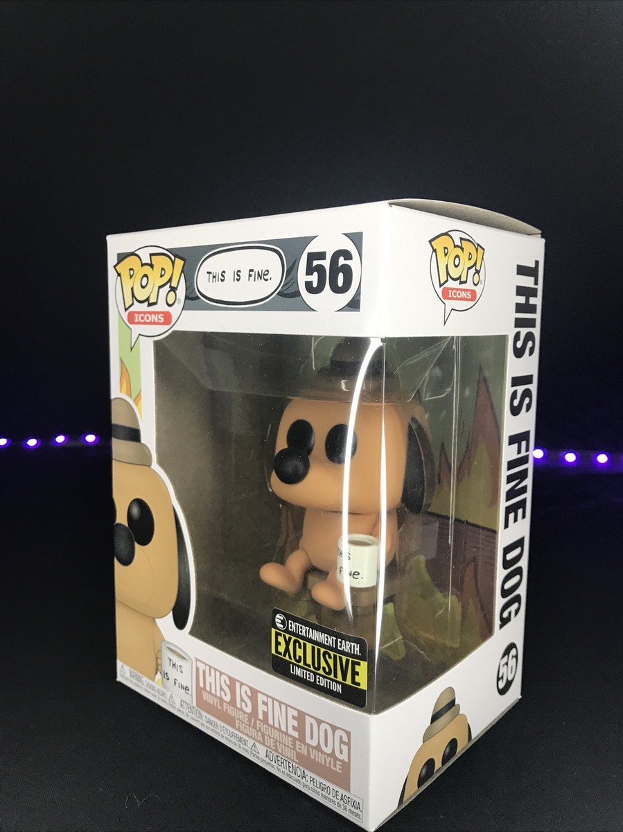 Funko Pop! Icons This is Fine Dog 56 Figure Entertainment Earth