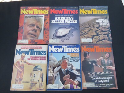 Lot of 6 NEW TIMES Magazine Lot 1977-1978 Star Wars, California Drought