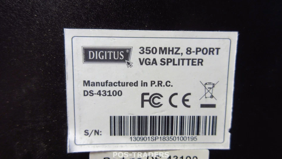 DIGITUS Professional 350MHZ 8-PORT VGA SPLITTER DS-43100 - EXCL PSU - Bild 3 von 4