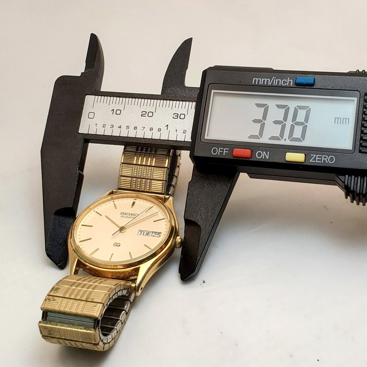 RARE VINTAGE SEIKO SQ 8223-7089 JAPAN MOV'T GOLD TONE MEN'S
