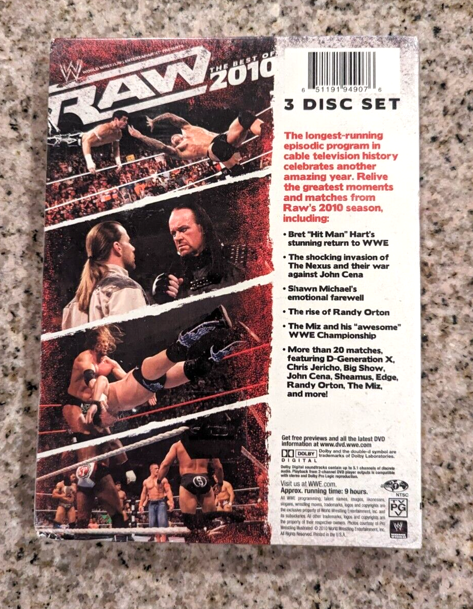 WWE: Raw The Best of 2010 (DVD, 2011, 3-Disc Set)-NEW SEALED