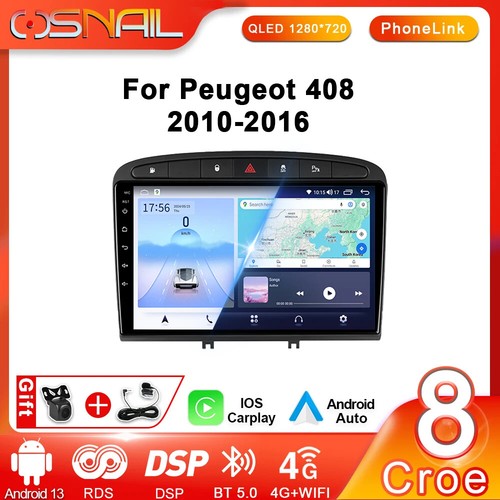 Autoradio 13.1" Android 12 per PEUGEOT 308 408 2010-2016 GPS NAVI 4G - Foto 1 di 32