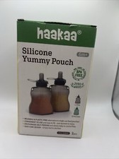 Yummy Pouch Reusable Baby Food Pouch, Baby Food Storage 2-Pack Gray  Pack of 2  