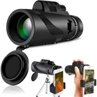 50x60 Zoom HD Monocular Starscope Monocular Telescope BAK4 +Tripod +Phone Clip