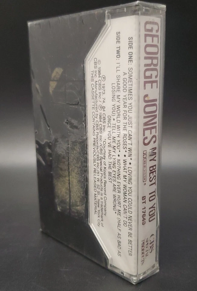 George Jones MY BEST TO YOU (Cassette Tape 1984) CBS Country BRAND NEW SEALED - Image 3 of 4