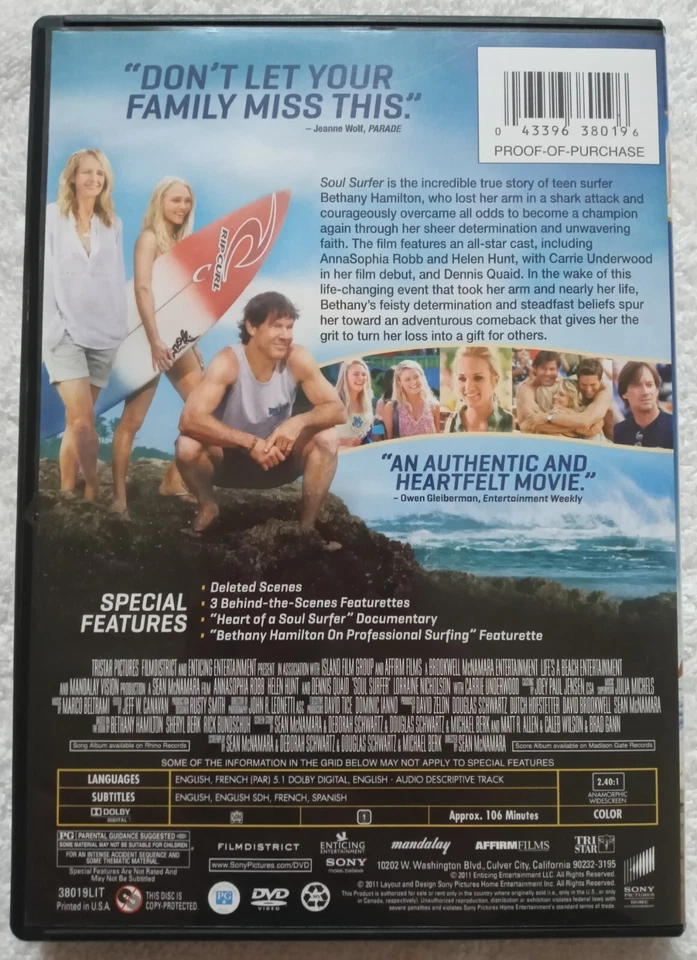 Soul Surfer "DVD" - Image 2 of 4