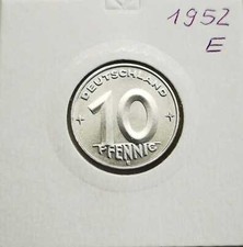 DDR 10 Pfennig 1952 E  stempelglanz