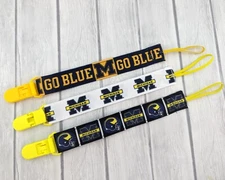 Michigan Pacifier Clip Pacifier Baby Shower Gift College Pacifier Clip Michigan