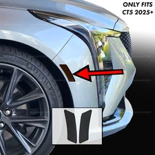 For 2025-2026 Cadillac CT5 Front Side Markers SMOKE Overlay Tint Vinyl Decal PPF