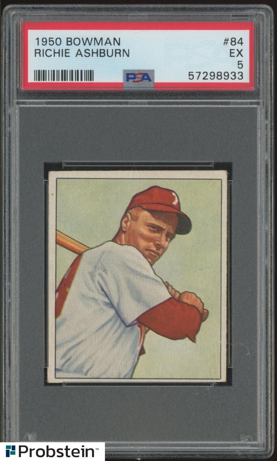 1950 Bowman #84 Richie Ashburn Philadelphia Phillies HOF PSA 5 EX