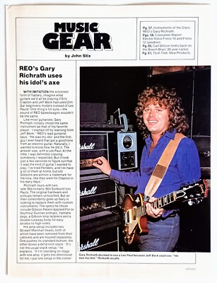REO SPEEDWAGON~GARY RICHRATH MUSIC GEAR~VTG 1981 POSTER FULL PAGE