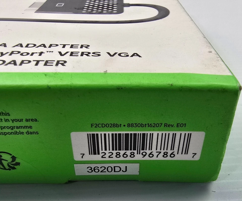 BELKIN F2CD028BT Mini DisplayPort to VGA Adapter 12cm VIDEO (NEW Genuine) - Image 2 of 2