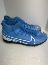 NIKE SIZE 5Y MERCURIAL SUPER FLY BLUE PULL ON SNEAKERS