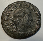 DELMATIUS AS CAESAR - AD 335-336 - SOLDIERS W/ TWO STANDARDS REVERSE - FREE SHIP — photo 1