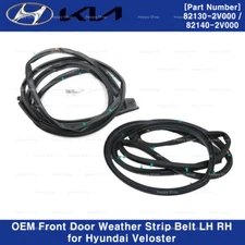 Genuine OEM 821302V00 Front Door Weatherstrip LH RH Set for Hyundai Veloster
