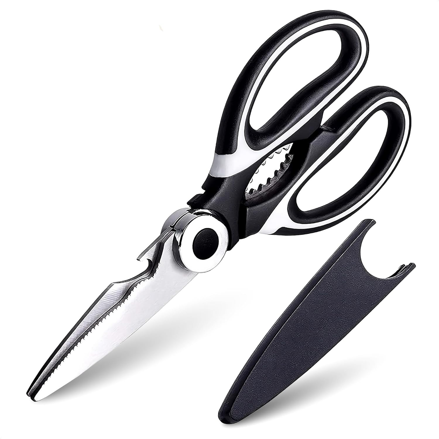 Kitchen Scissors All Purpose with Cover - Kitchen Scissors for Food Utility Scis