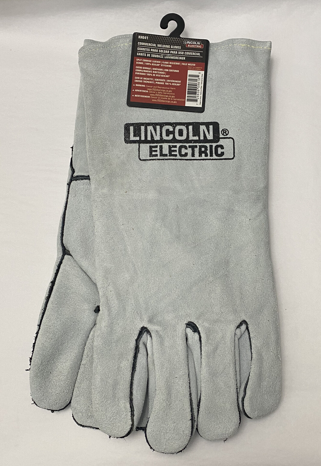 New Lincoln Electric KH641 Welding Gloves Cowhide Leather Flame