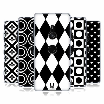 HEAD CASE DESIGNS SCHWARZ UND WEISS MUSTERS SOFT GEL HÜLLE FÜR SONY HANDYS 1