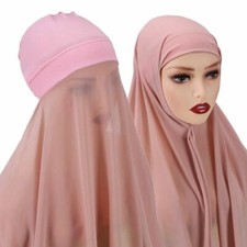 Premium Quality Chiffon Scarves Hijab with undercap - 180x70cm