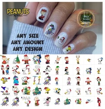 Peanuts Snoopy Charlie Brown Christmas Waterslide Nail Decals Set Of 50