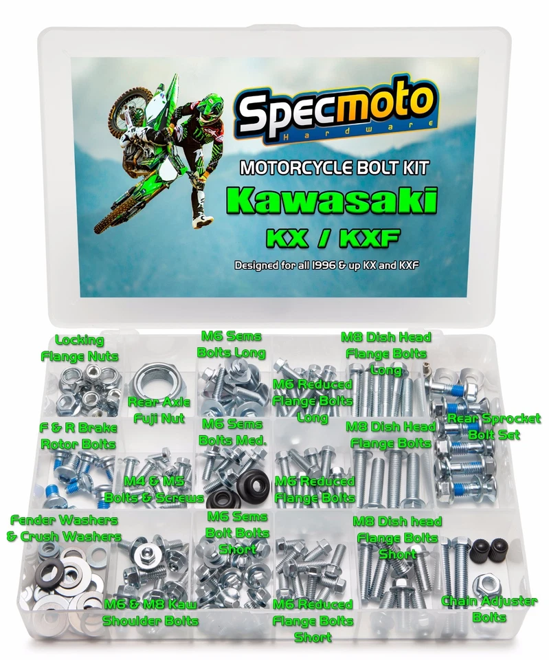 KAWASAKI Bolt Kit KX KXF 60 85 100 125 250 250F 450 500 KXF250 KXF450 Hardware - Image 2 of 4