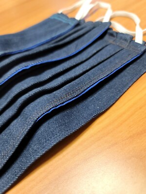 Denim Adult  mask made in the USA 2 layers 4 pack